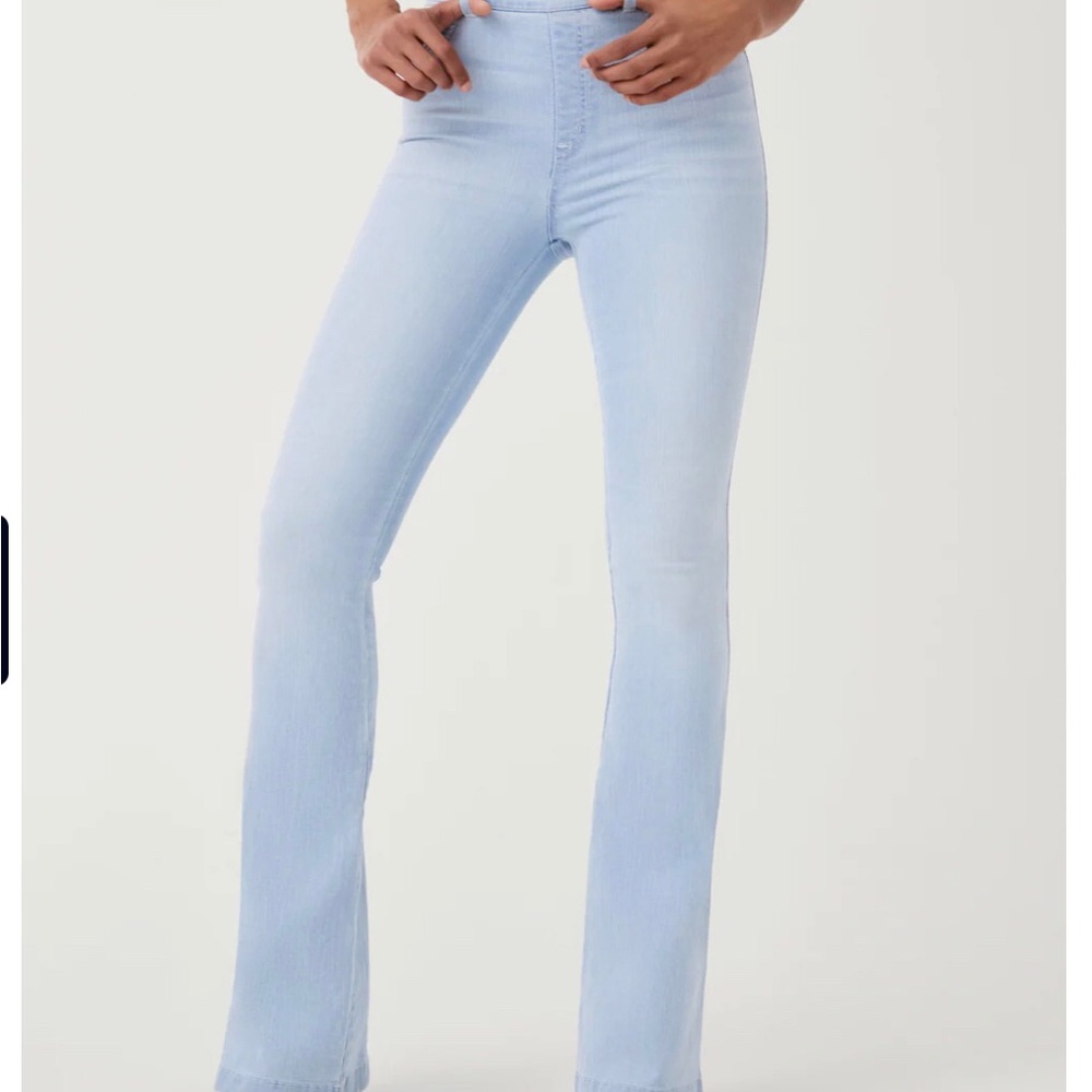 HP-PANK FLARE RETRO-INSPIRED JEAN WASH/STRETCH HIGH RISE TUMMY SHAPING DENIM/SZM - Picture 10 of 15